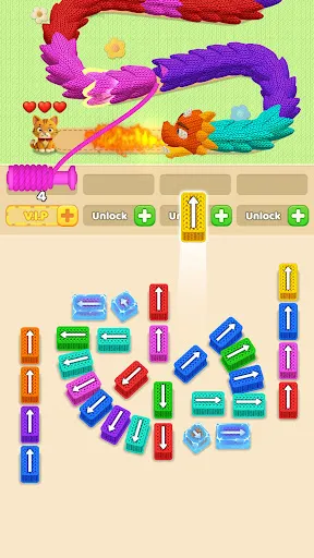 Wool Crush 퍼즐 게임 게임플레이 스크린샷 1